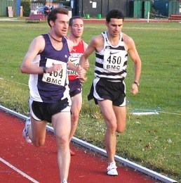 Ben and Keith in the BMC 5000m - Eltham 14th July 2004