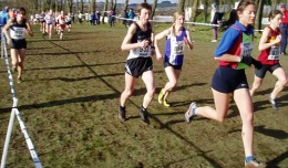 Kate & Esther at the National Cross Country Championships - Birmingham 2005