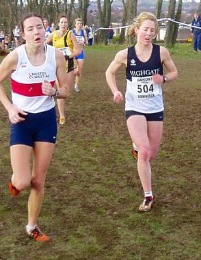 Caroline at the National Cross Country Championships - Birmingham 2005