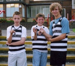 Under 15 bronze medalists - Middlesex Relays 18th September 2005